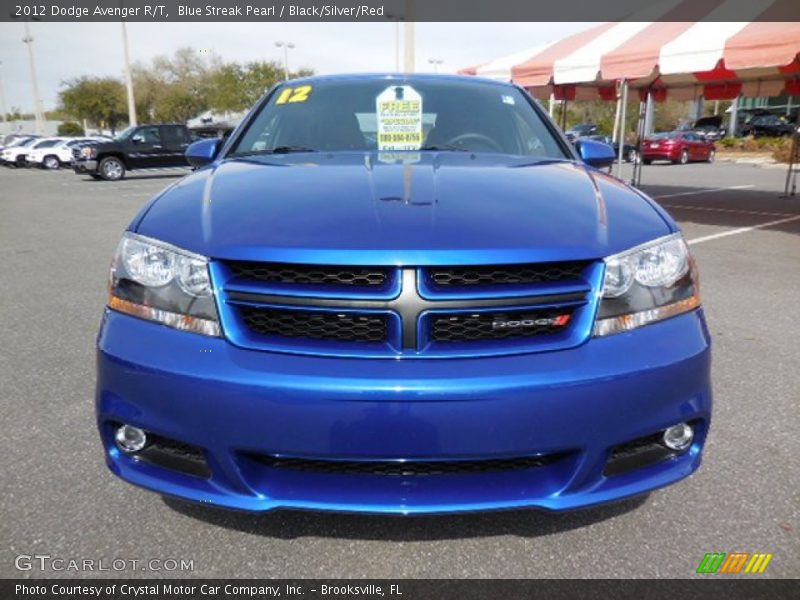 Blue Streak Pearl / Black/Silver/Red 2012 Dodge Avenger R/T