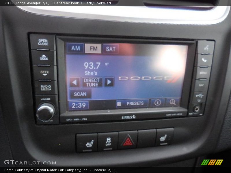 Blue Streak Pearl / Black/Silver/Red 2012 Dodge Avenger R/T