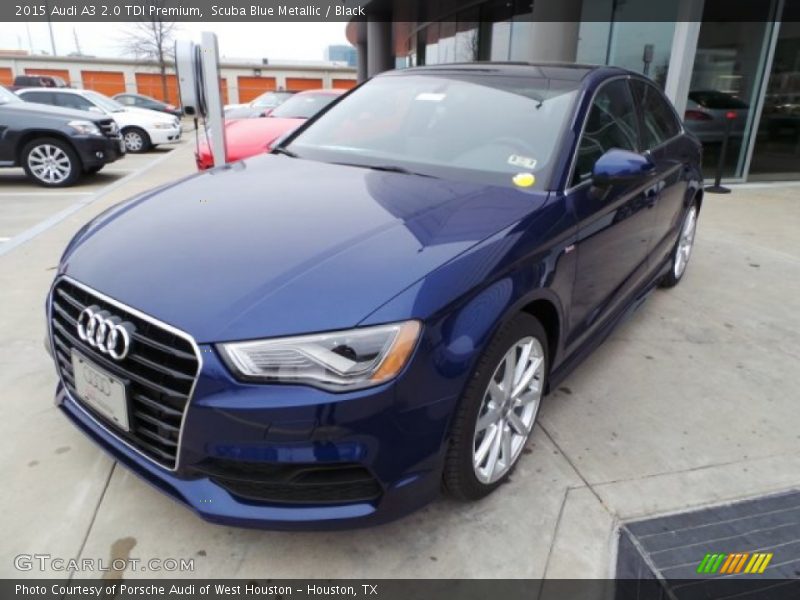Scuba Blue Metallic / Black 2015 Audi A3 2.0 TDI Premium