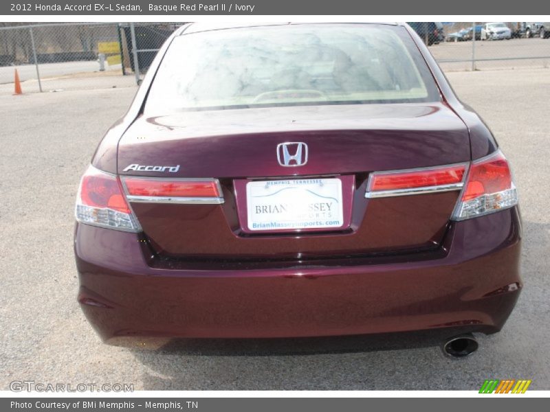 Basque Red Pearl II / Ivory 2012 Honda Accord EX-L Sedan