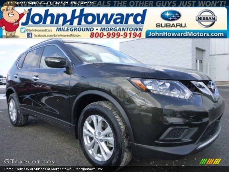 Midnight Jade / Almond 2015 Nissan Rogue SV AWD