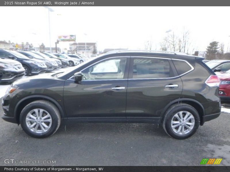 Midnight Jade / Almond 2015 Nissan Rogue SV AWD