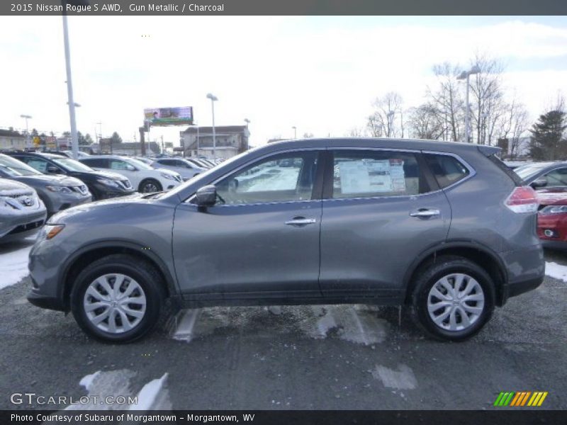 Gun Metallic / Charcoal 2015 Nissan Rogue S AWD