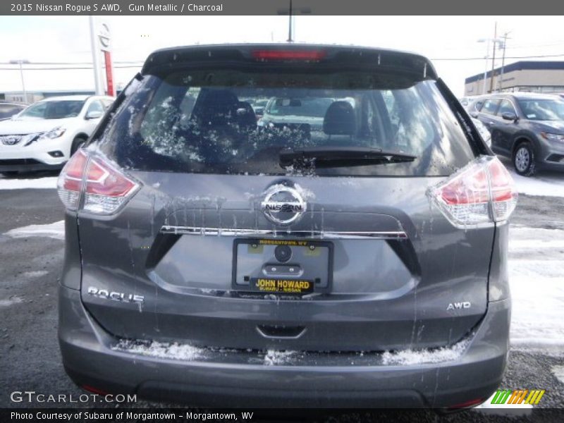 Gun Metallic / Charcoal 2015 Nissan Rogue S AWD