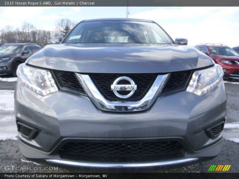 Gun Metallic / Charcoal 2015 Nissan Rogue S AWD