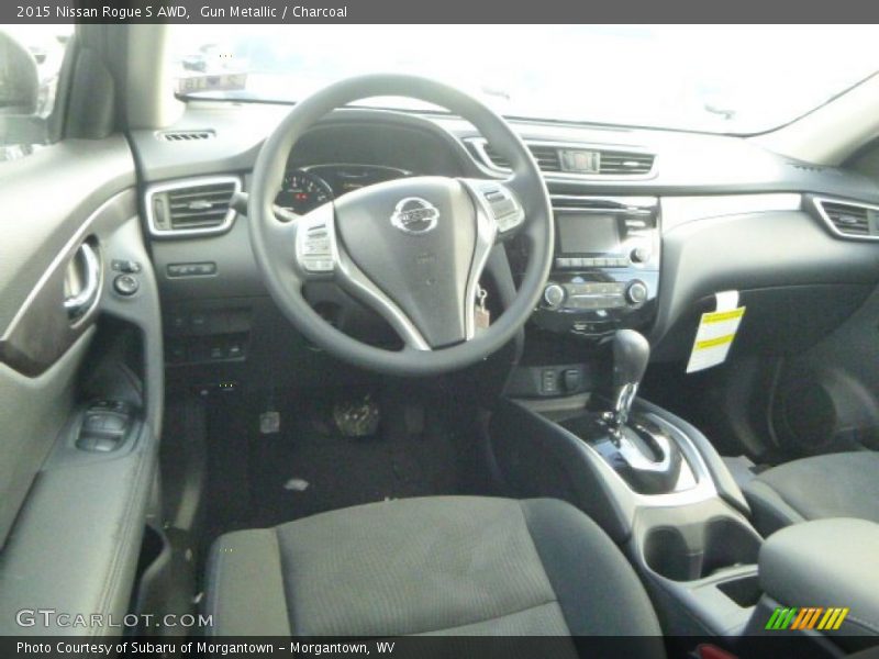 Gun Metallic / Charcoal 2015 Nissan Rogue S AWD