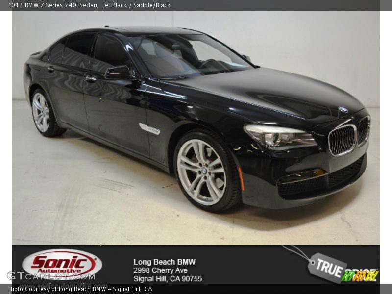 Jet Black / Saddle/Black 2012 BMW 7 Series 740i Sedan
