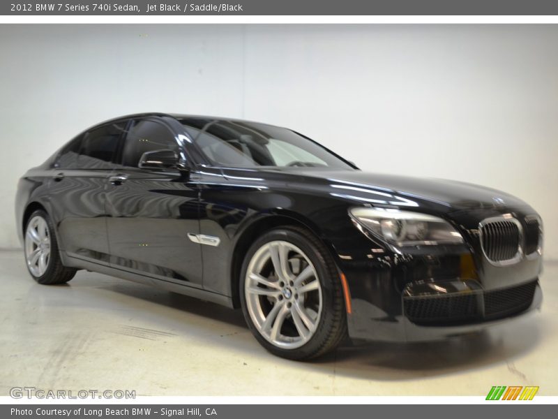 Jet Black / Saddle/Black 2012 BMW 7 Series 740i Sedan