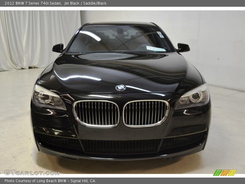 Jet Black / Saddle/Black 2012 BMW 7 Series 740i Sedan