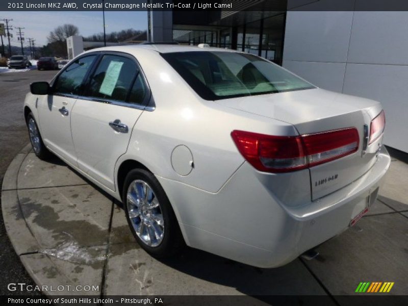 Crystal Champagne Metallic Tri-Coat / Light Camel 2012 Lincoln MKZ AWD