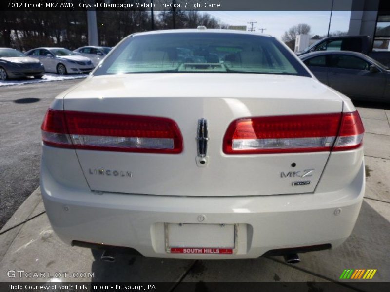 Crystal Champagne Metallic Tri-Coat / Light Camel 2012 Lincoln MKZ AWD