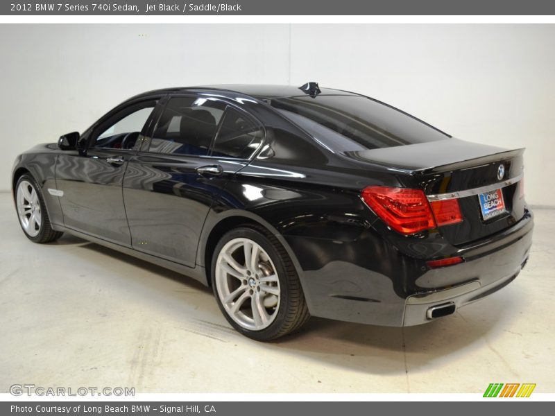 Jet Black / Saddle/Black 2012 BMW 7 Series 740i Sedan