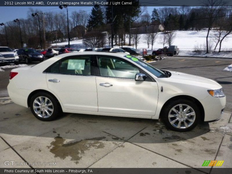 Crystal Champagne Metallic Tri-Coat / Light Camel 2012 Lincoln MKZ AWD