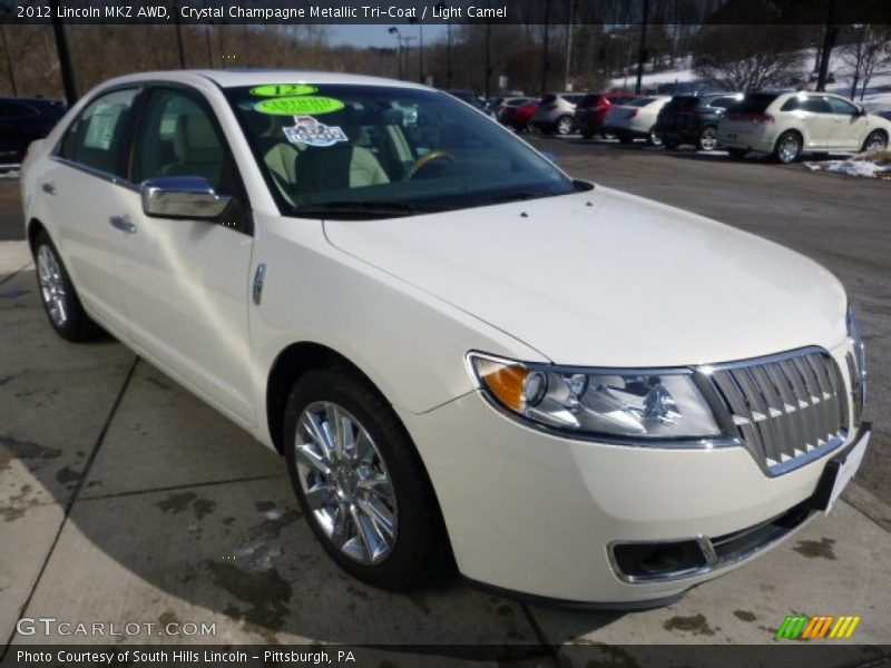 Crystal Champagne Metallic Tri-Coat / Light Camel 2012 Lincoln MKZ AWD