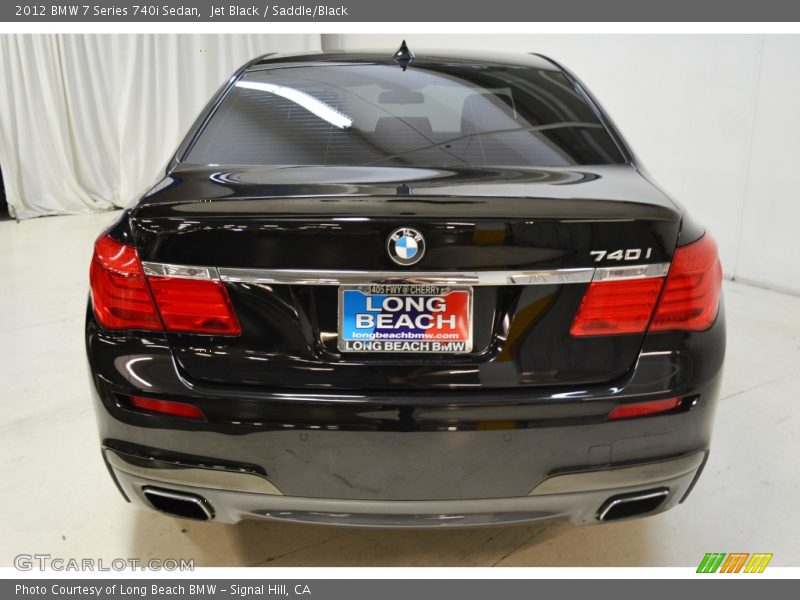 Jet Black / Saddle/Black 2012 BMW 7 Series 740i Sedan