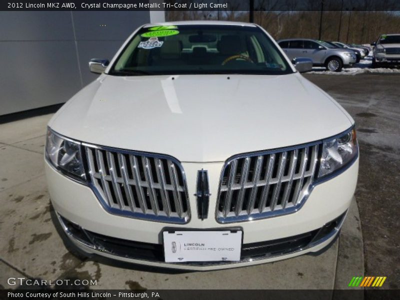 Crystal Champagne Metallic Tri-Coat / Light Camel 2012 Lincoln MKZ AWD