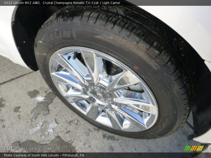Crystal Champagne Metallic Tri-Coat / Light Camel 2012 Lincoln MKZ AWD