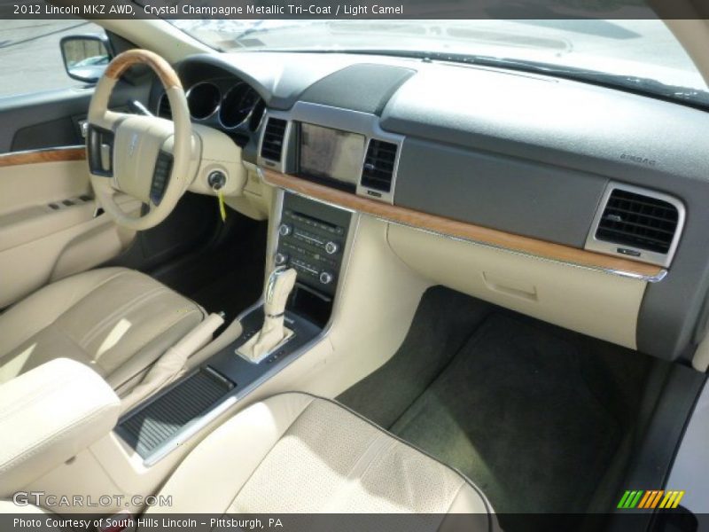 Crystal Champagne Metallic Tri-Coat / Light Camel 2012 Lincoln MKZ AWD