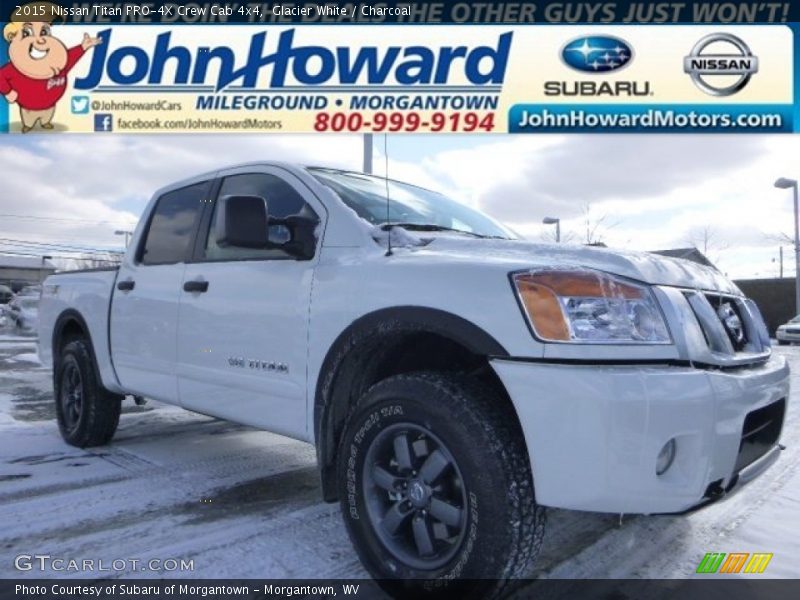 Glacier White / Charcoal 2015 Nissan Titan PRO-4X Crew Cab 4x4