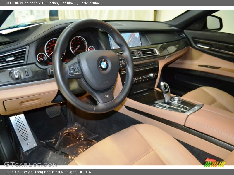 Jet Black / Saddle/Black 2012 BMW 7 Series 740i Sedan