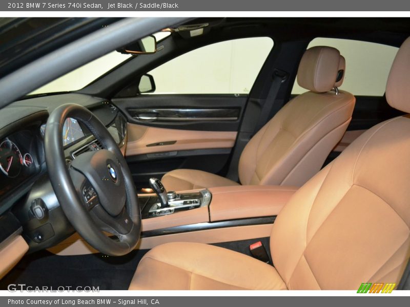 Jet Black / Saddle/Black 2012 BMW 7 Series 740i Sedan