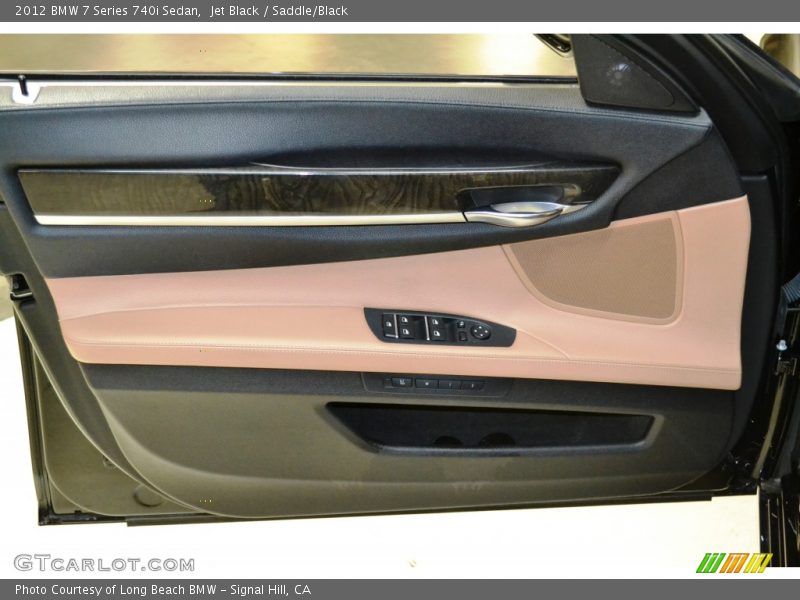 Jet Black / Saddle/Black 2012 BMW 7 Series 740i Sedan