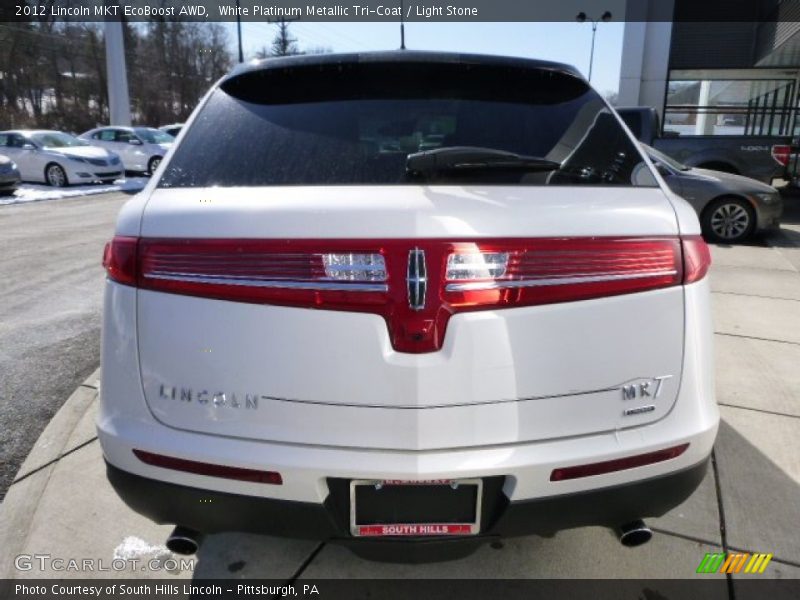 White Platinum Metallic Tri-Coat / Light Stone 2012 Lincoln MKT EcoBoost AWD