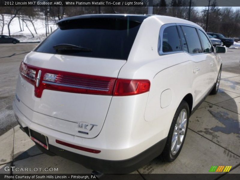 White Platinum Metallic Tri-Coat / Light Stone 2012 Lincoln MKT EcoBoost AWD