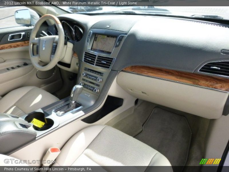 White Platinum Metallic Tri-Coat / Light Stone 2012 Lincoln MKT EcoBoost AWD