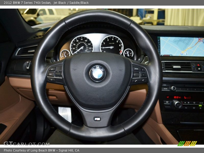 Jet Black / Saddle/Black 2012 BMW 7 Series 740i Sedan