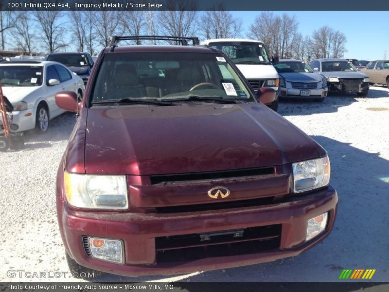 Burgundy Metallic / Stone Beige 2001 Infiniti QX4 4x4