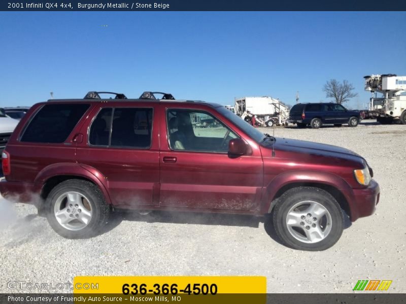 Burgundy Metallic / Stone Beige 2001 Infiniti QX4 4x4