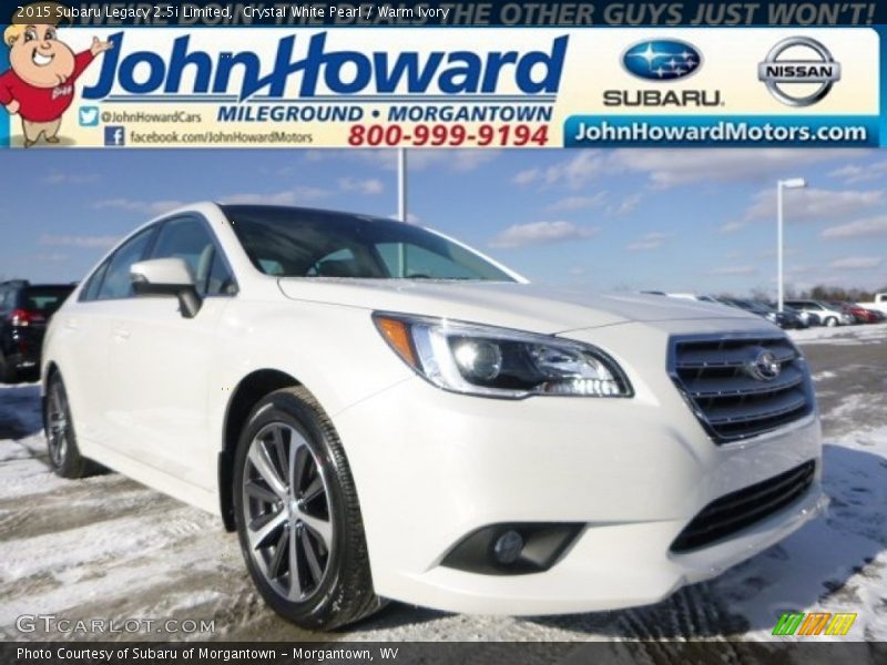 Crystal White Pearl / Warm Ivory 2015 Subaru Legacy 2.5i Limited