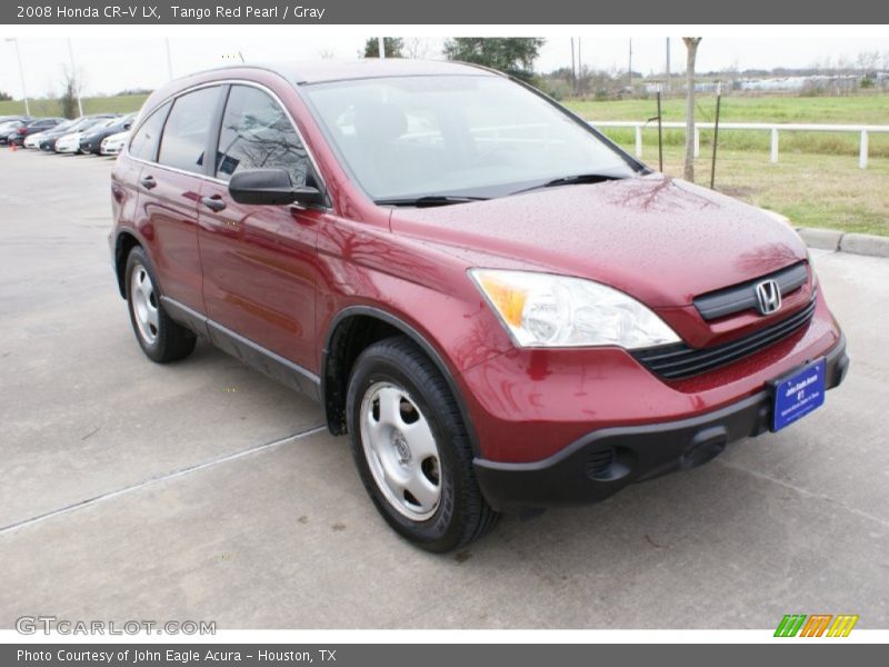 Tango Red Pearl / Gray 2008 Honda CR-V LX