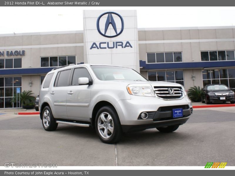 Alabaster Silver Metallic / Gray 2012 Honda Pilot EX-L