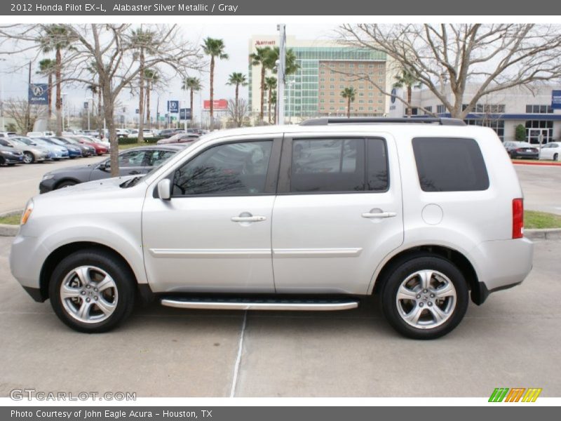 Alabaster Silver Metallic / Gray 2012 Honda Pilot EX-L