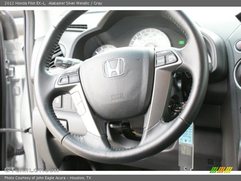 Alabaster Silver Metallic / Gray 2012 Honda Pilot EX-L