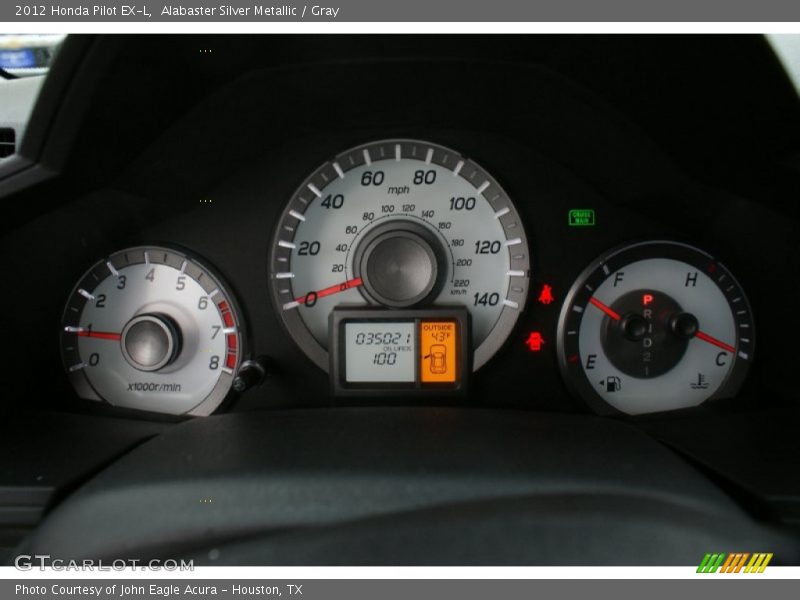 Alabaster Silver Metallic / Gray 2012 Honda Pilot EX-L