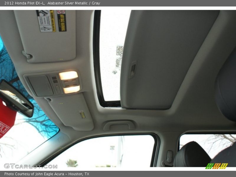 Alabaster Silver Metallic / Gray 2012 Honda Pilot EX-L