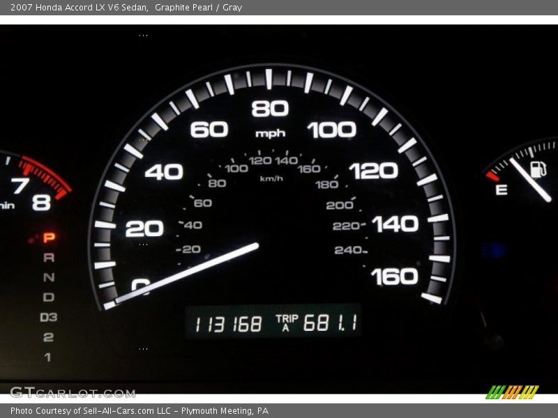 Graphite Pearl / Gray 2007 Honda Accord LX V6 Sedan