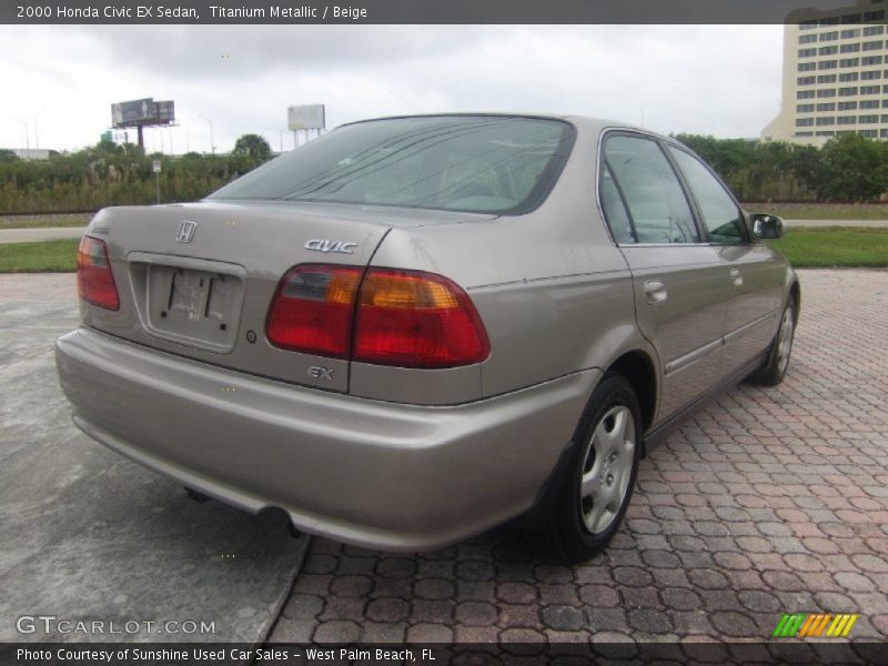 Titanium Metallic / Beige 2000 Honda Civic EX Sedan