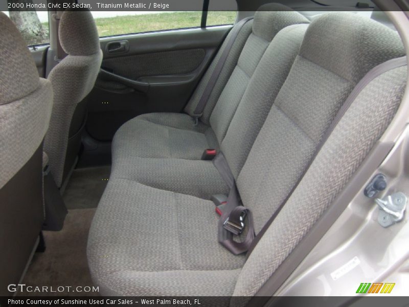 Titanium Metallic / Beige 2000 Honda Civic EX Sedan