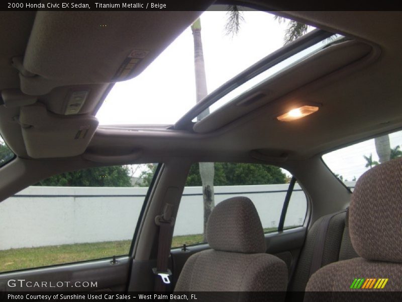 Titanium Metallic / Beige 2000 Honda Civic EX Sedan