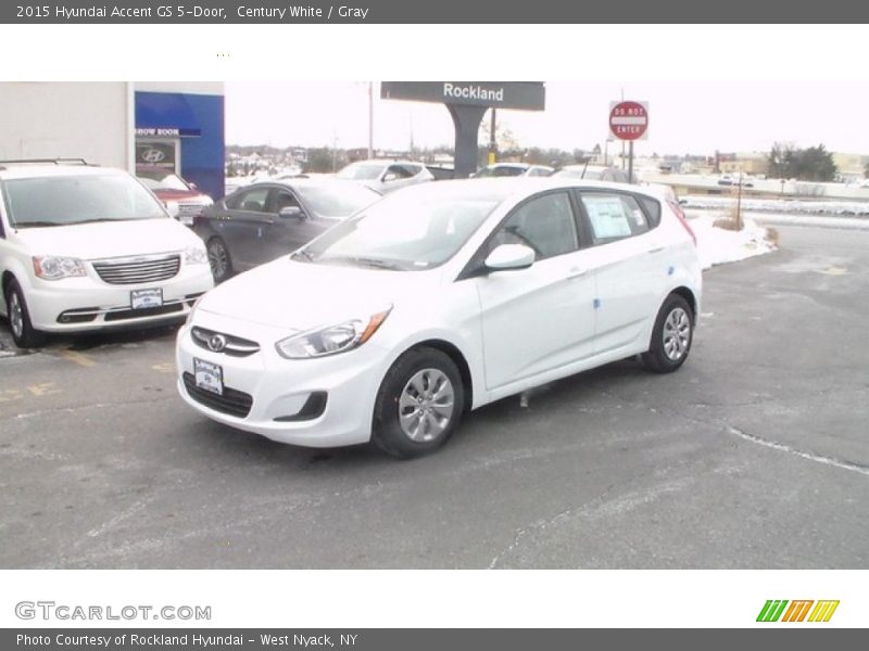 Century White / Gray 2015 Hyundai Accent GS 5-Door