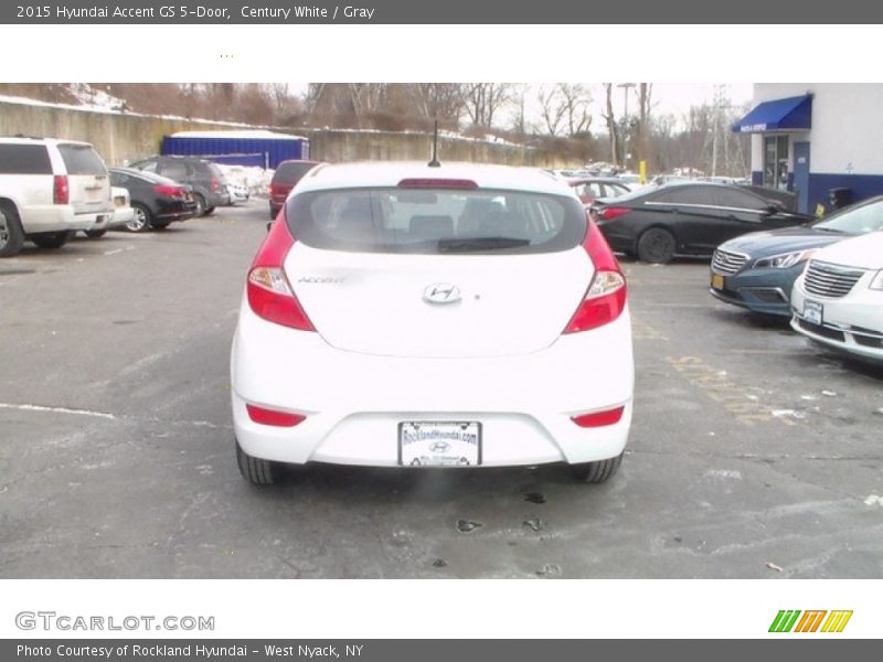 Century White / Gray 2015 Hyundai Accent GS 5-Door