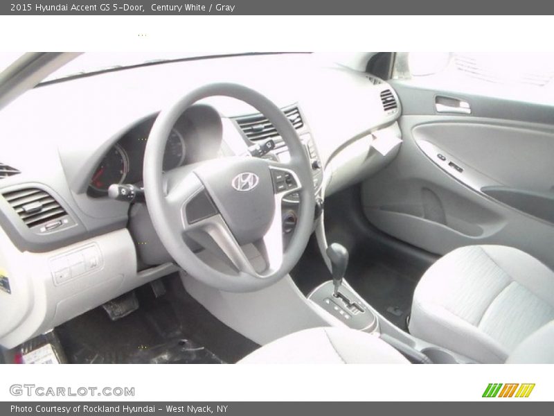 Century White / Gray 2015 Hyundai Accent GS 5-Door