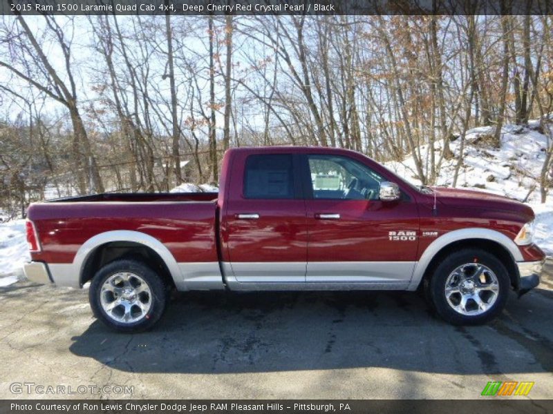 Deep Cherry Red Crystal Pearl / Black 2015 Ram 1500 Laramie Quad Cab 4x4