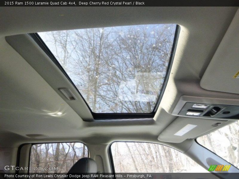 Deep Cherry Red Crystal Pearl / Black 2015 Ram 1500 Laramie Quad Cab 4x4