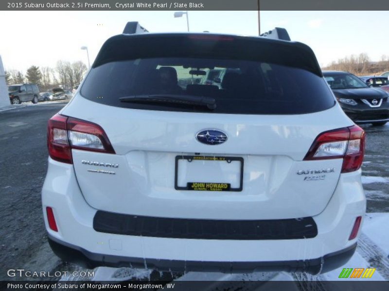 Crystal White Pearl / Slate Black 2015 Subaru Outback 2.5i Premium