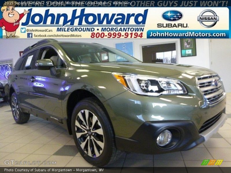 Wilderness Green Metallic / Warm Ivory 2015 Subaru Outback 2.5i Limited